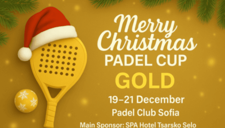 Merry Christmas Padel Cup GOLD banner